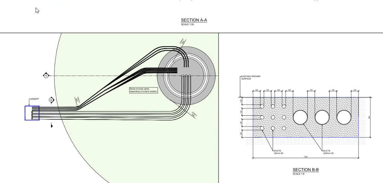 Cable Entrance design for windfarm foundation